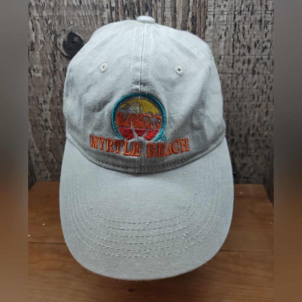 Myrtle Beach Adjustable Strapback Baseball Hat Cap One Size Embroidered Unisex